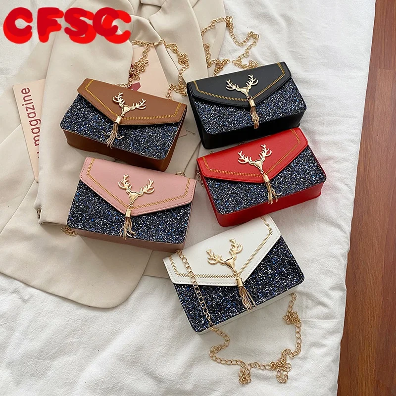 

Small Square Bag 2022 Fashion Shoulder Bags for Women Crossbody Daily Wild Chain Simple Leather Female Messenger Phone Wallet