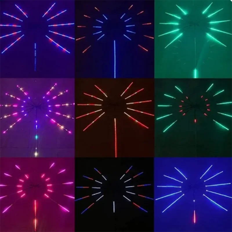 Фото Светодиодная лента RGB, фестивальный фейерверк, стиль с управлением звуком для свадеб, рождественских вечеринок, фотосессий №5