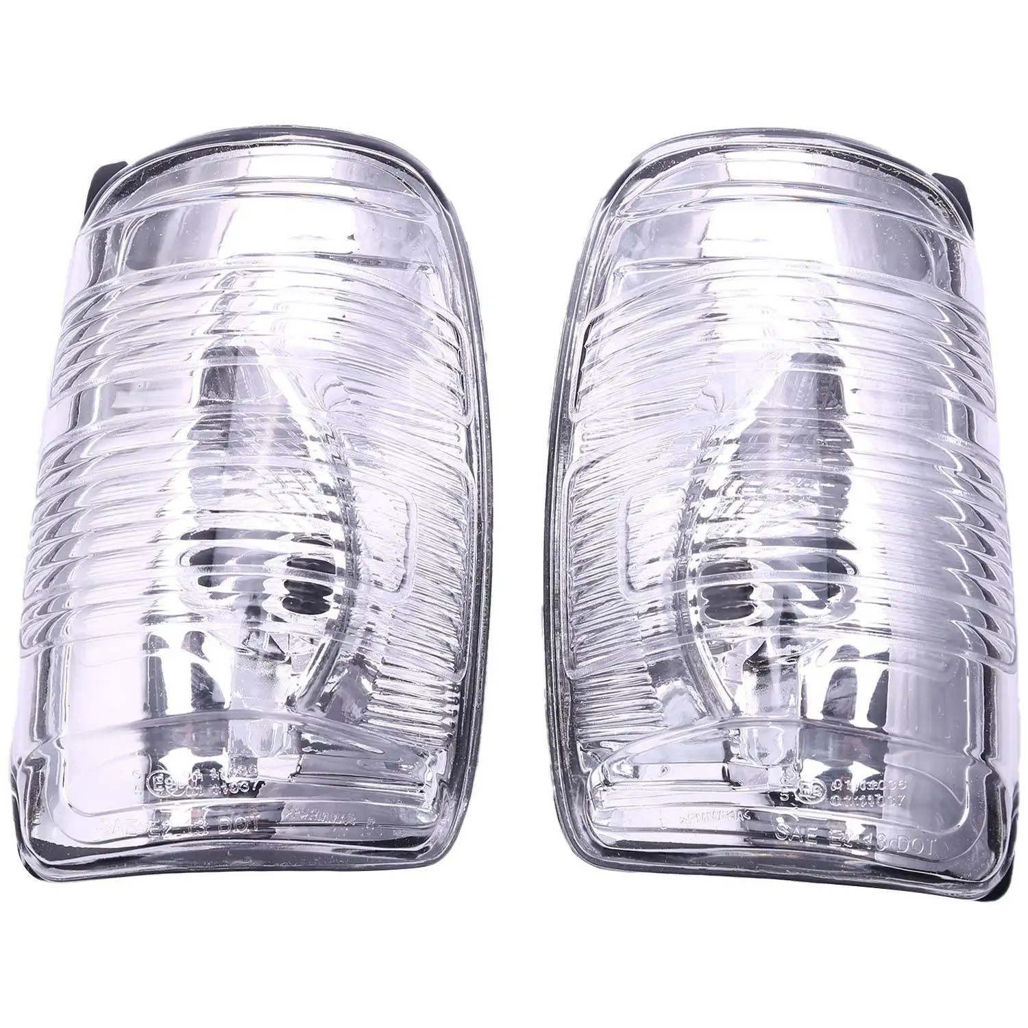 

1Pair Right and Left Side Door Wing Mirror Clear Indicator Lens for Ford Transit Mk8