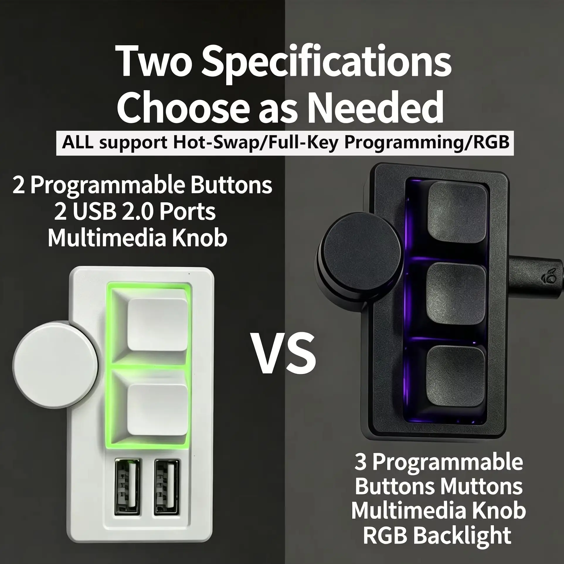 Фото Портативная мини-игровая клавиатура RGB USB с проводным подключением, с функцией быстрого набора пароля одной кнопкой, многоклавишными комбинациями и возможностью горячей замены клавиш для игр/офиса №5