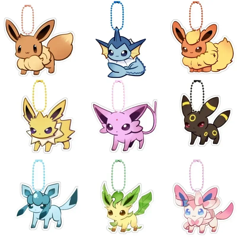 Акриловый брелок Pokemon Eevee Vaporeon Umbreon Sylveon Jolteon