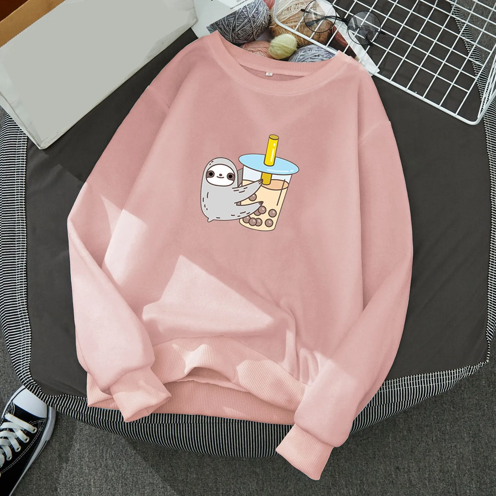 

Women's Pullovers Fun Graphic Print Round Neck Long Sleeve Sweatshirt Tops Zipper Hoodies Women Hooded Sweatshirt Women Pullover