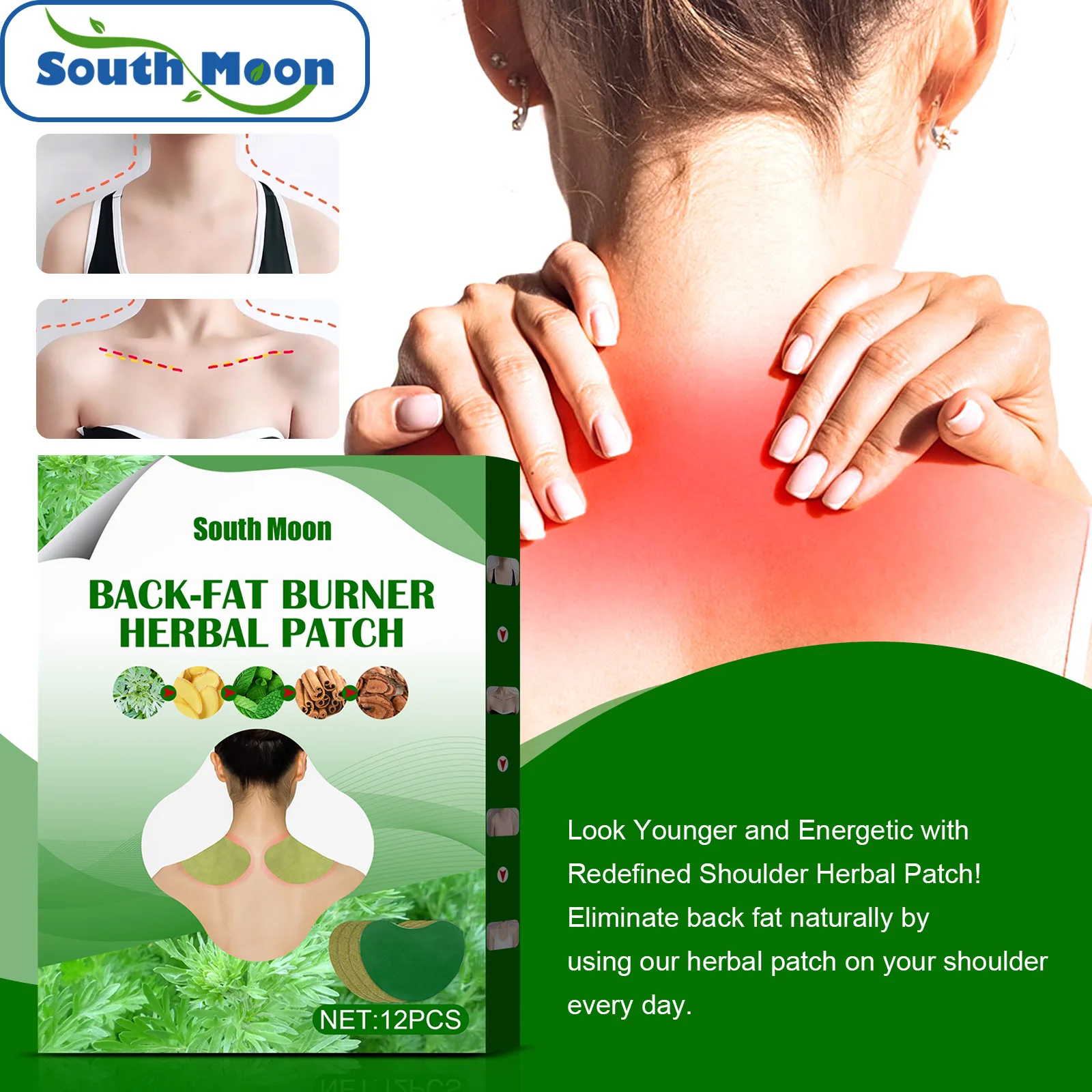 

Free Shipping 12pcs Wormwood Neck Plaster Joint Cervical Spondylosis Body Fast Pain Relief Patch Herbal Ginger Sticker Body Care