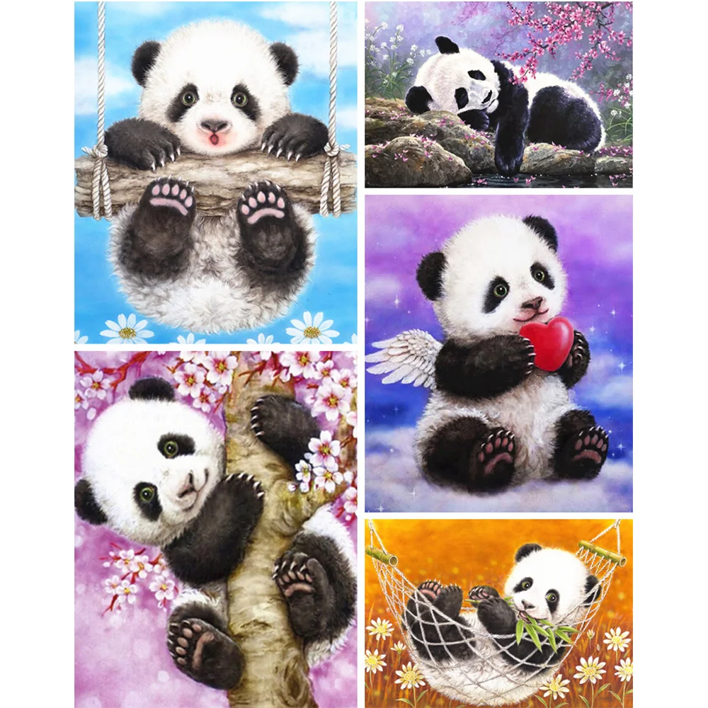 

KAMY YI 5D Diy Custom diamond-painted cross-stitch Panda diamond paste full diamond exquisite living room decoration