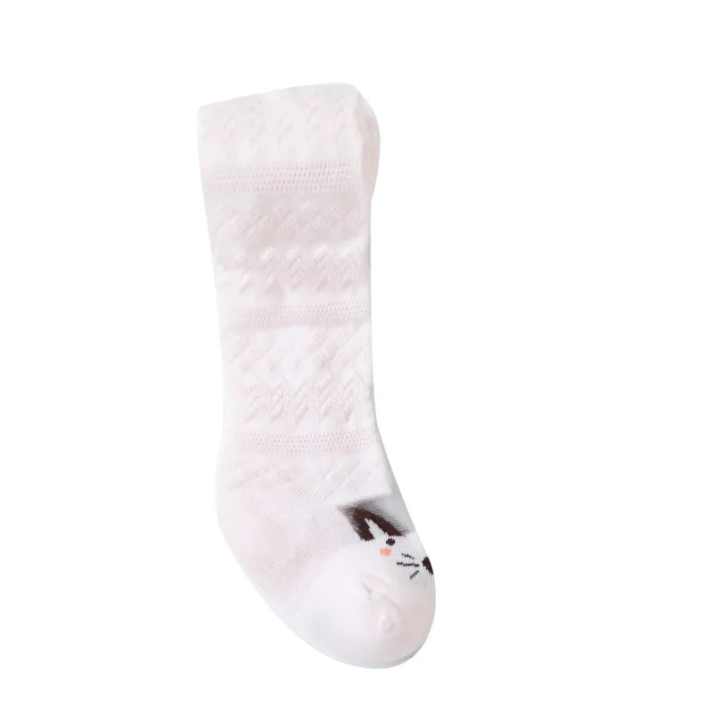 

1 Pair Children's Soft Cotton Pantyhose Mesh Breathable Leggings Kawaii Girls Cartoon Mosquito Tights Long Socks For Baby Care