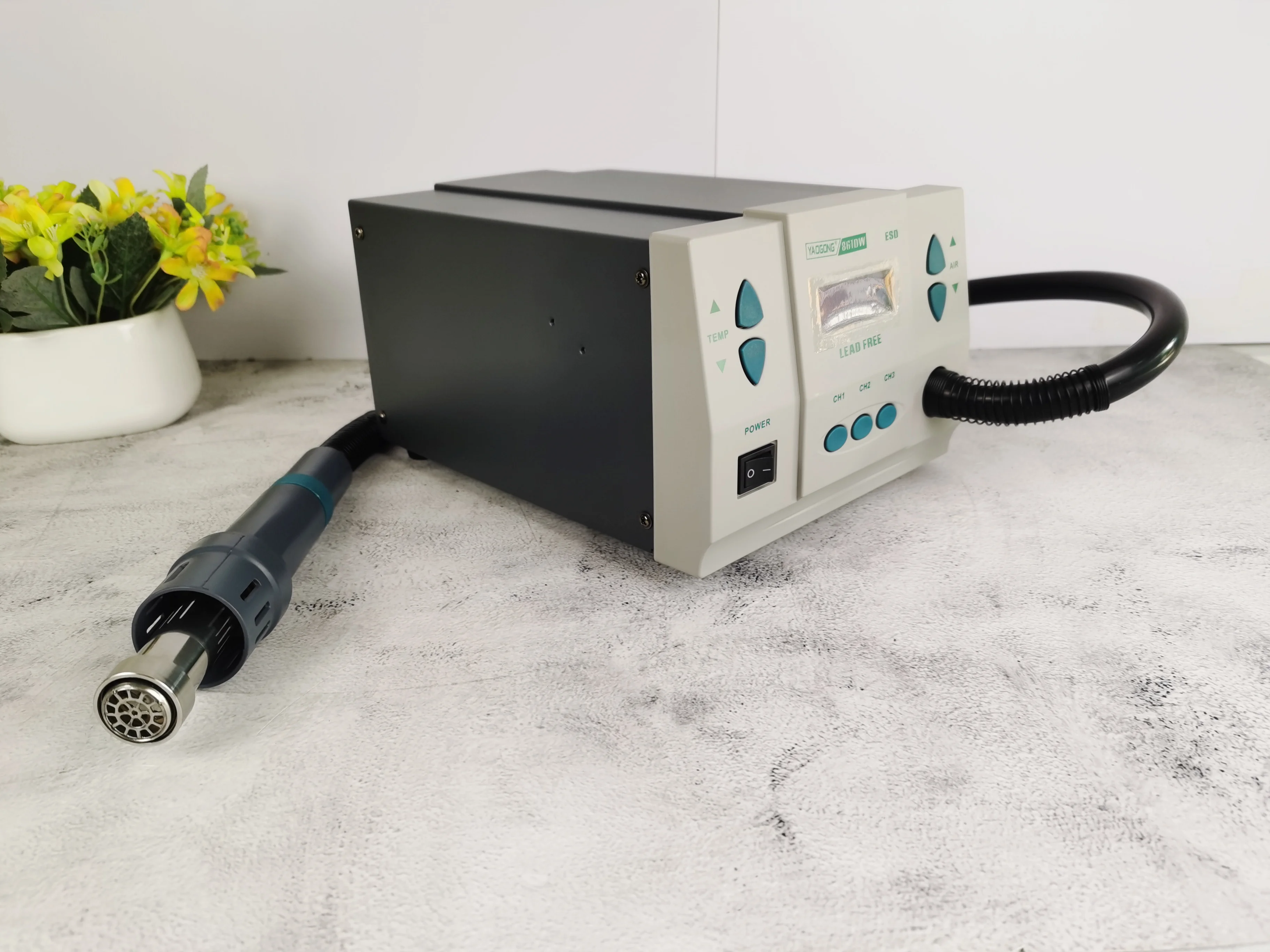 Паяльная станция горячего воздуха YAOGONG 861DW сенсорный ЖК-экран 1000 Вт 220 В для