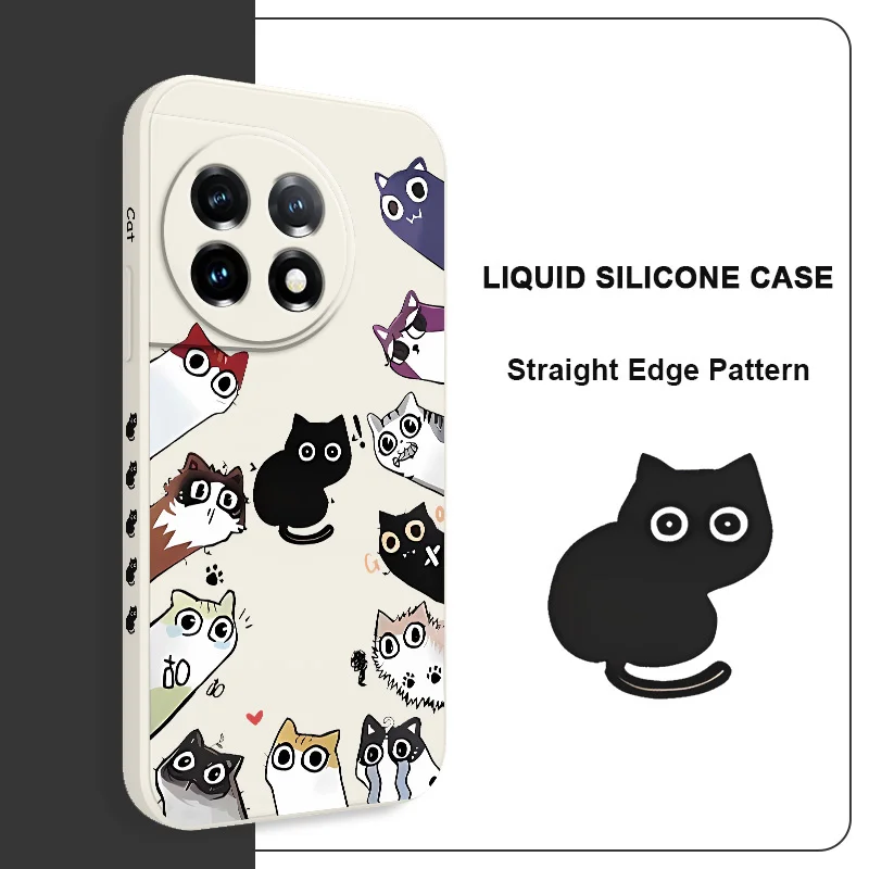 Чехол для телефона Watch Calico Oneplus 12 12R 11 11R 10 10R 10T 9R 9RT 9 8T 8 7 7T Pro 5G жидкий силиконовый