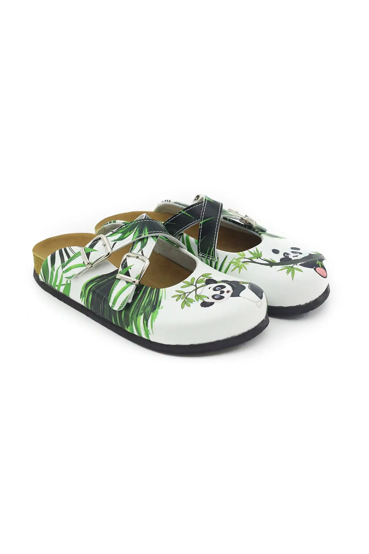 

Women Sandals Panda Patterned Zigzag Sabo Summer Indoor Outdoor Flip Flops Beach Shoe Female Slippers Platform Casual