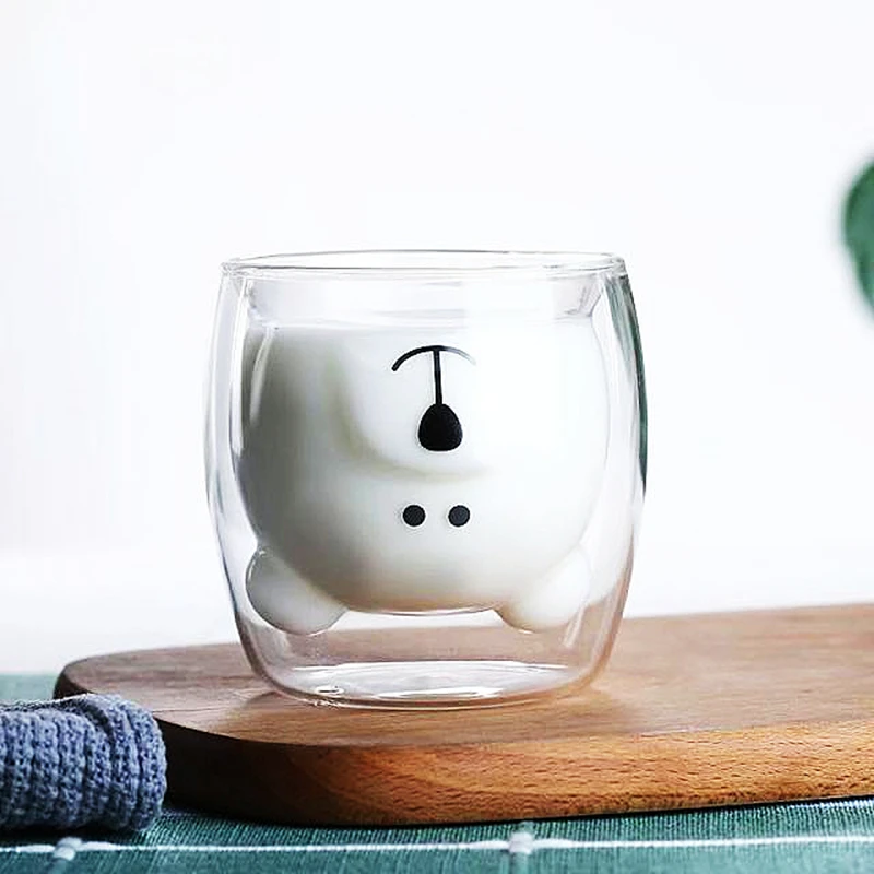 

Transparent Glass Coffee Cup Milk Whiskey Tea Beer Double Creative Heat Resistant Cocktail Vodka Wine Mug Drinkware Tumbler