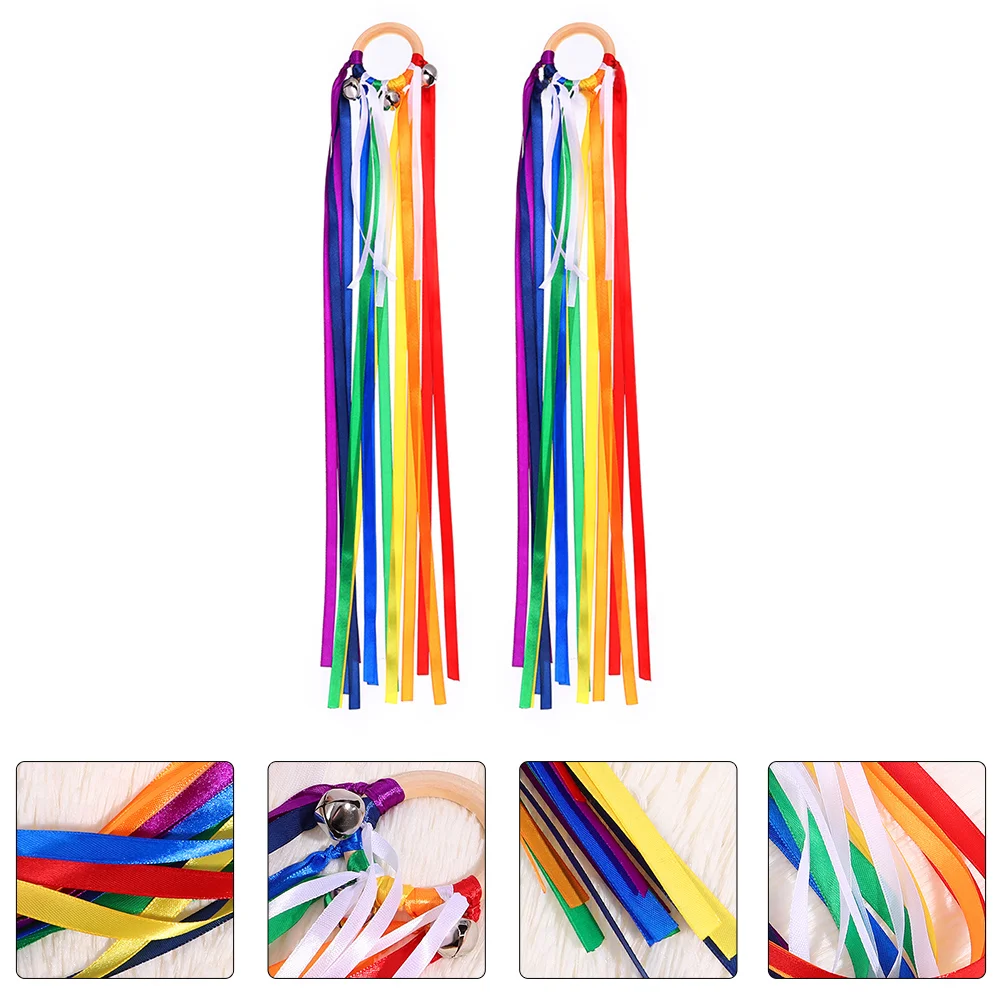 

Rainbow Ribbon Toy Hand Streamers Kids Toys Ribbons Outdoor Dancing Sensory Waldorfstreamer Kite Montessori Dance Bells Kites