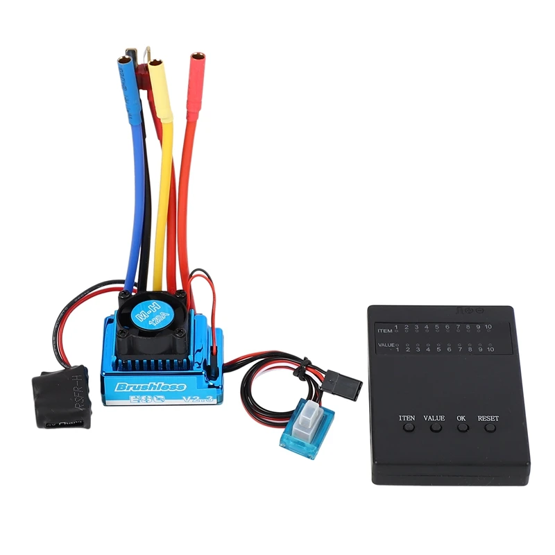 

FBIL-1:10 Car Waterproof Brushless Esc + Program Card Combination Details, For 1/10 Rc Car