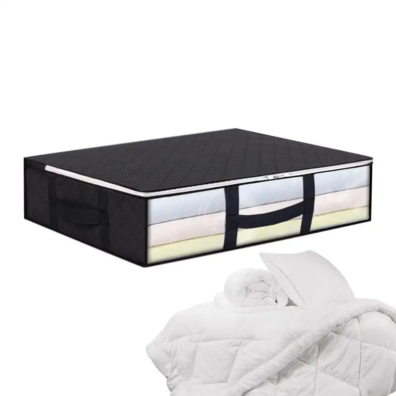 

Under Bed Storage Breathable Nonwovens Storage Drawer Organizer Bins Box Under Bed Container Bins Organizer With Clear Window