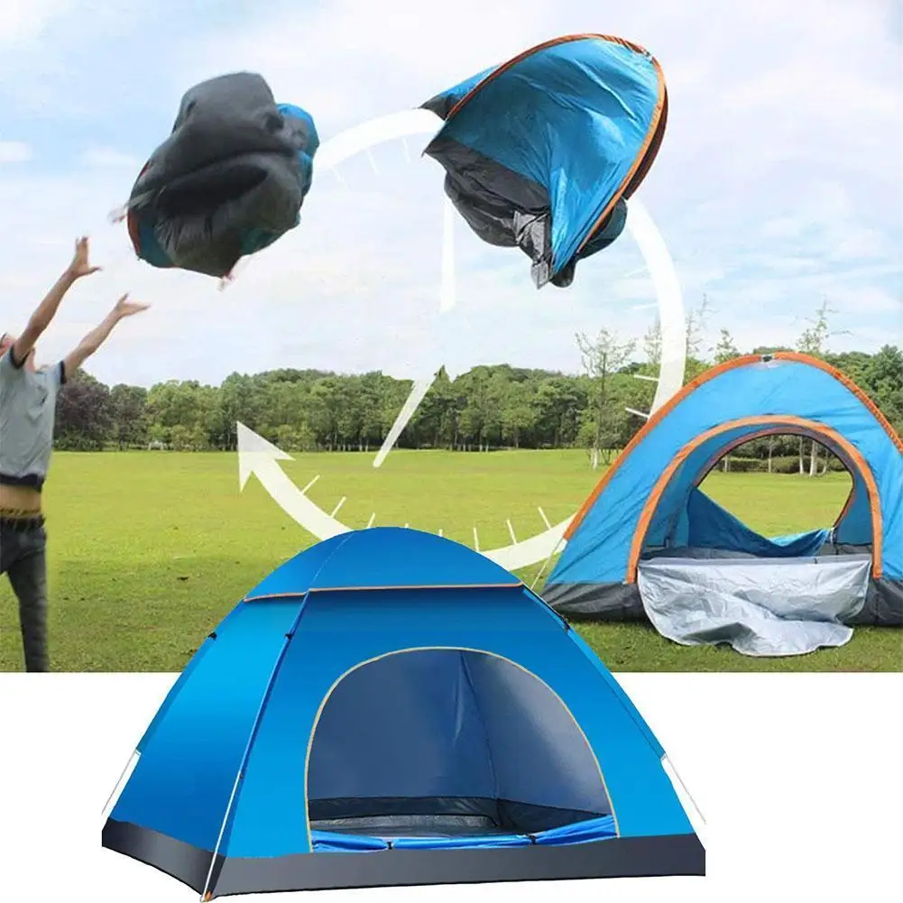 

1pcs Automatic Tent Outdoor Family Camping Tent Easy Open Camp Tents Ultralight Instant Shade For 2-3 Person Tourist Hiking Q5t5