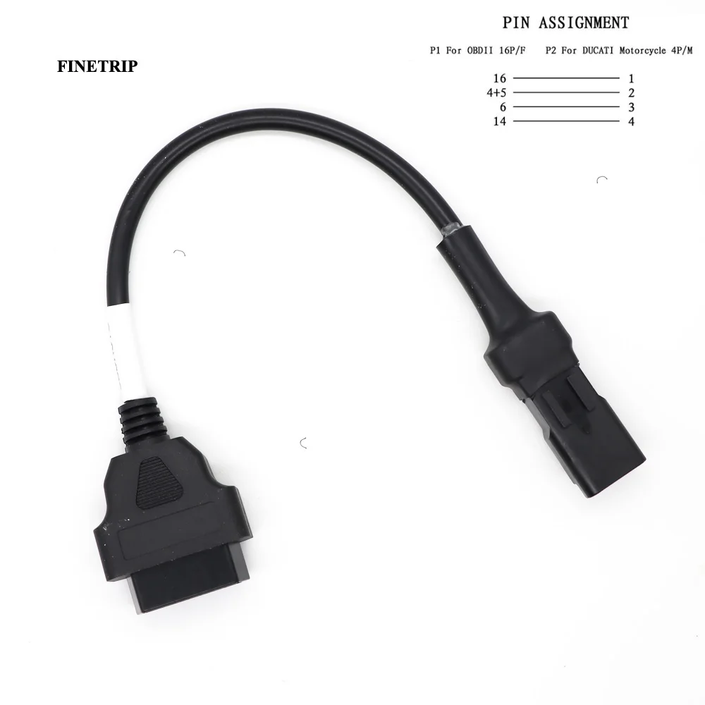 Фото Разъем OBD2 для мотоцикла, мотоцикла, YAMAHA 3pin 4pin для HONDA 4Pin для KTM 6pin Moto для Ducati OBD OBD2 Удлинительный кабель №4