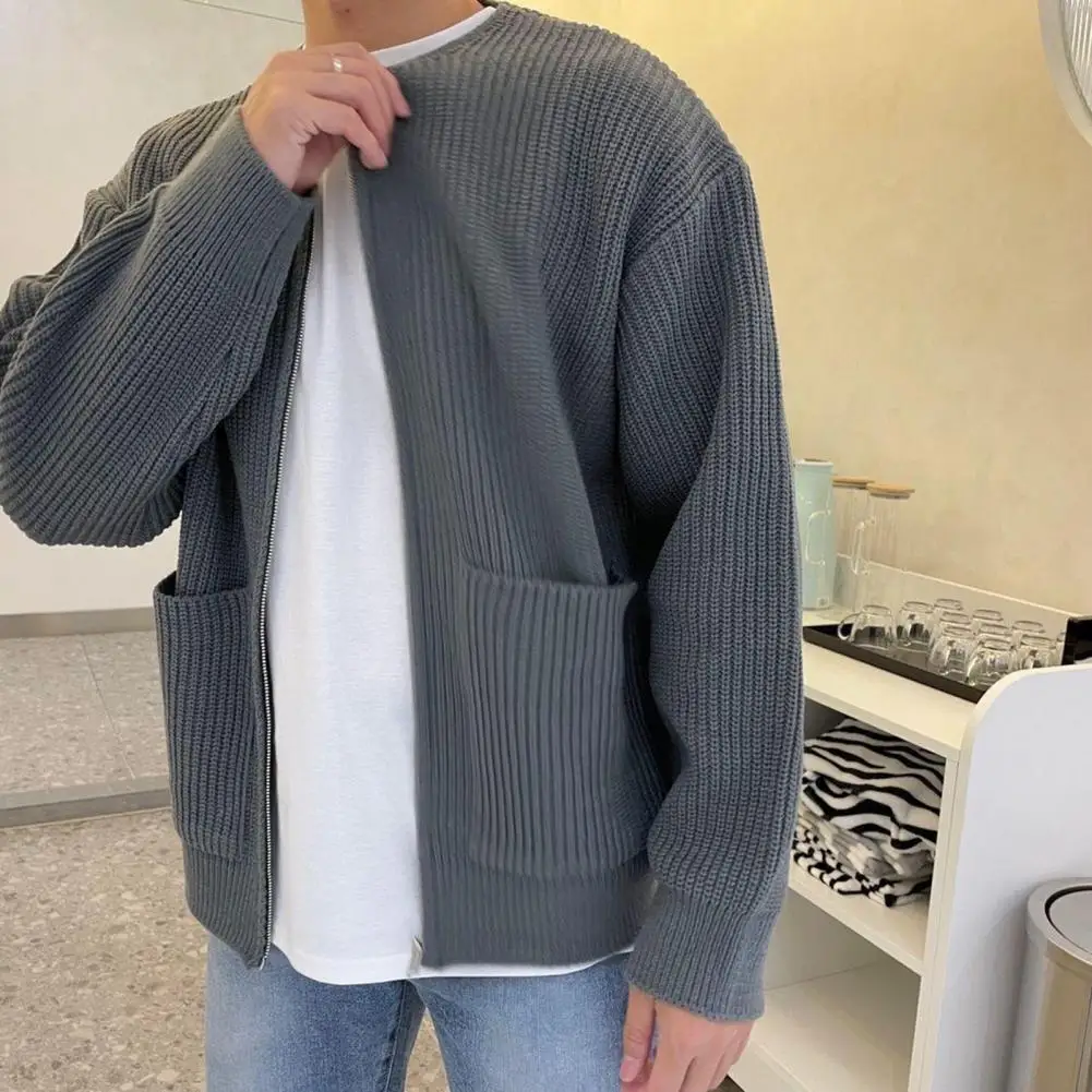 

Winter Sweater Coat Thick Cardigan Thermal Crew Neck Autumn Coat Men Coat Male Clothes