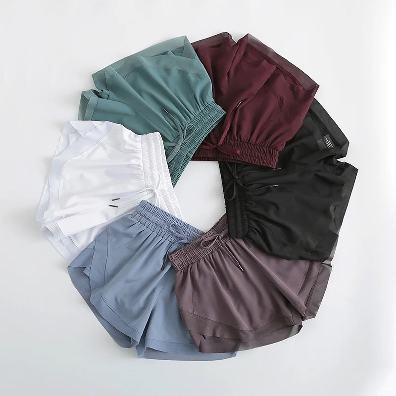 Women Gym Fitness Workout Shorts  Soft Quick Dry  Sport Shorts High Waist Sport Fitness Running Shorts