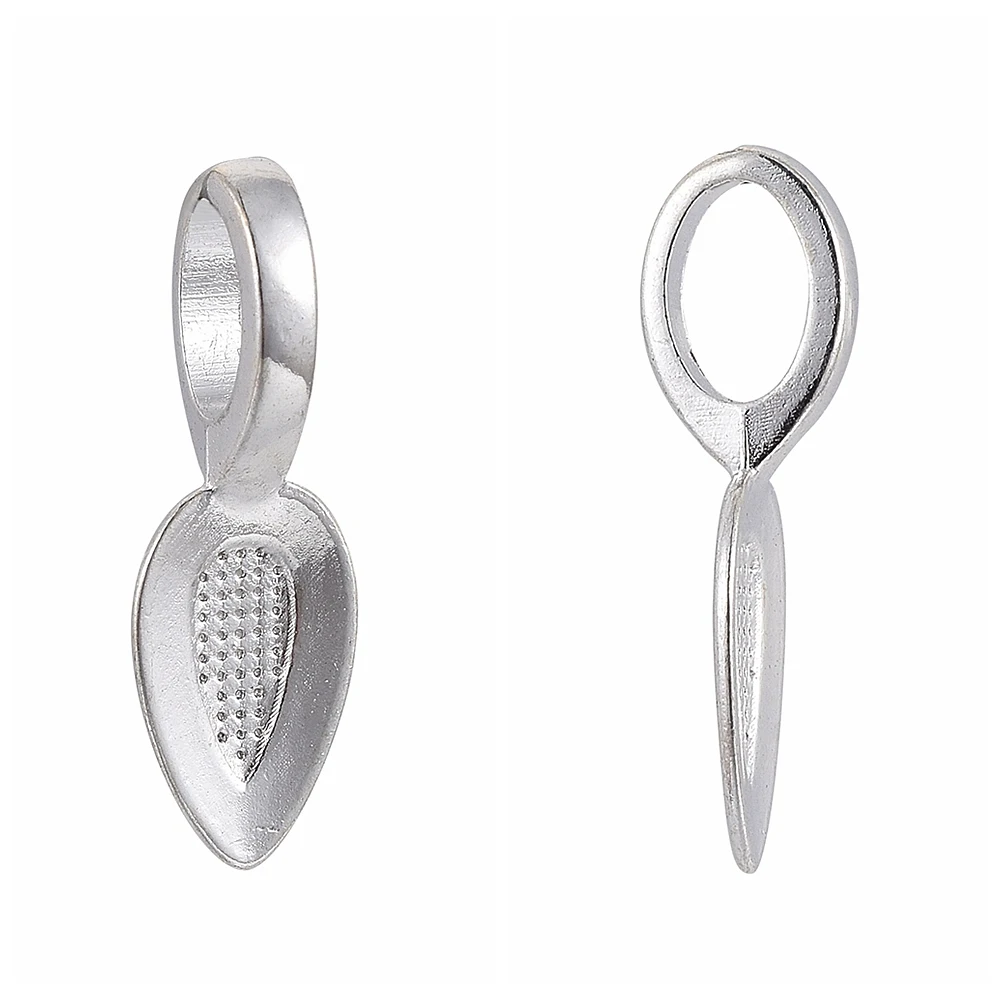 200 шт. тибетский стиль форма листа сплав клеевая плоская подушечка