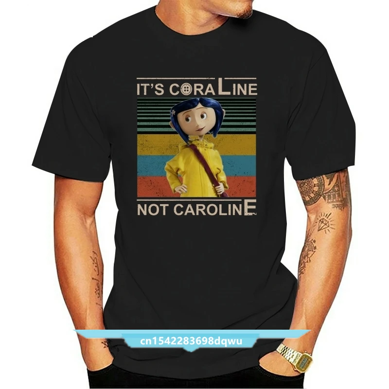 

It's coraLine not carolinE Halloween BLACK T-Shirt free shipping Tee Shirt