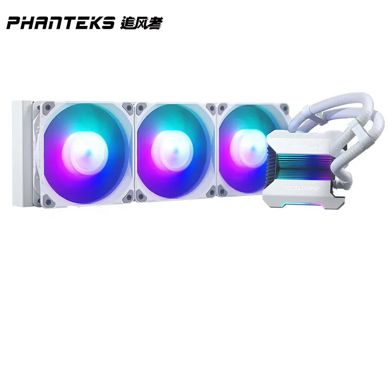 

Phanteks M25 Light White PWM Temperature Controlled Fan Support AM5 LGA1700 360 All in One Cpu Water Cooled Radiator