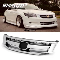 rmauto car front grille bumper upper grille sport racing grill chrome silver for honda accord 2008 2010 car styling accessories