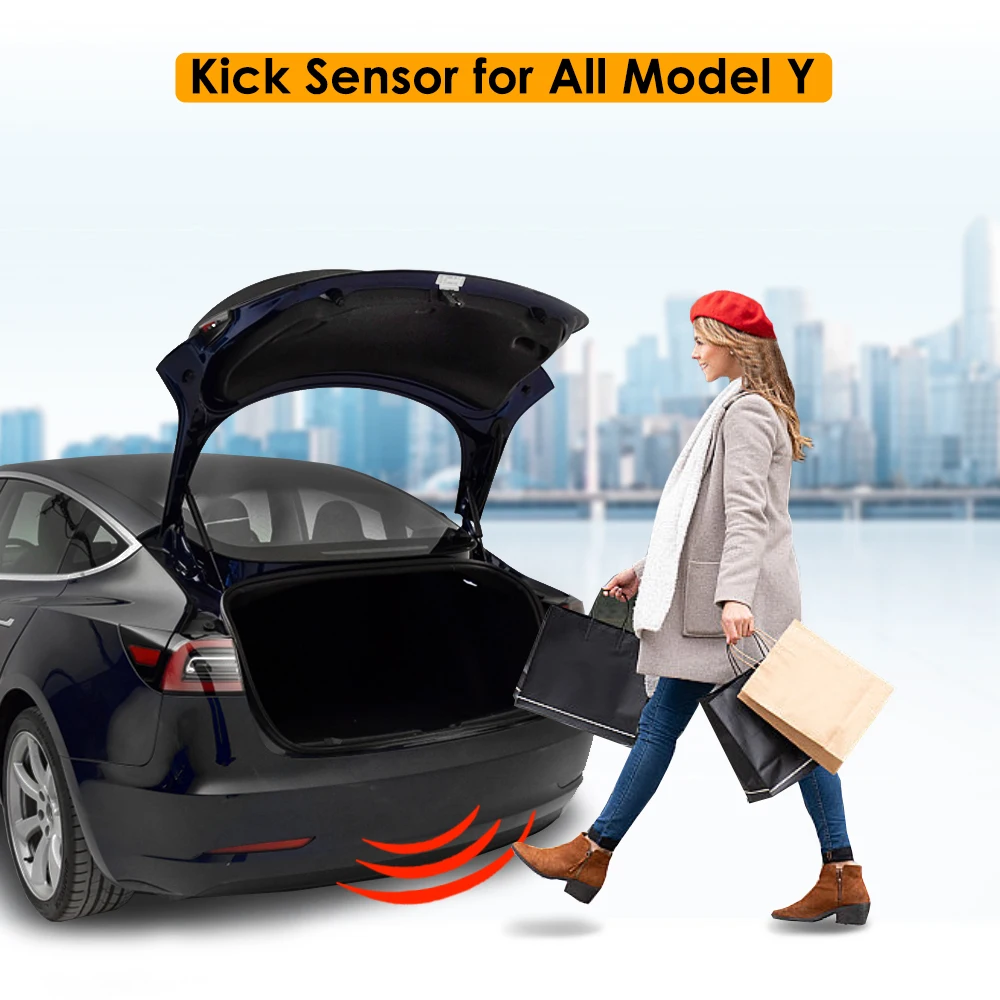 

Для Tesla Model 3 Y X S вседиапазонный датчик удара ног с автоматическим открытием задней двери, электрические аксессуары для интеллектуального открытия багажника