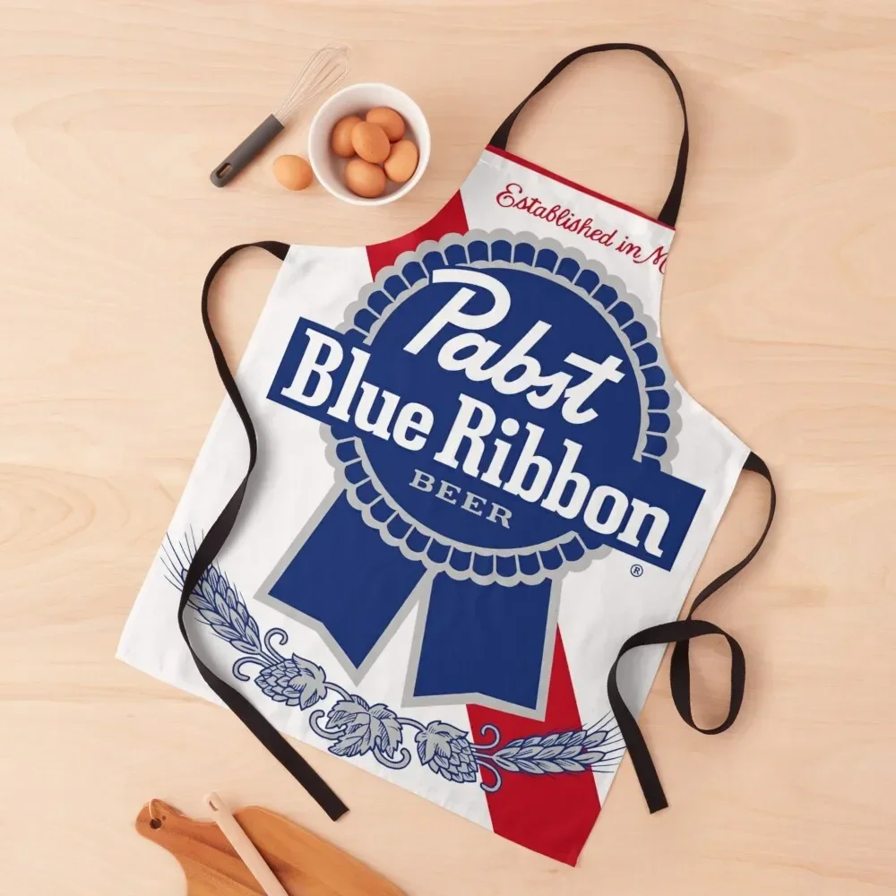 Фартук Pabst с синей лентой парикмахерский женский рабочий кухонный фартук