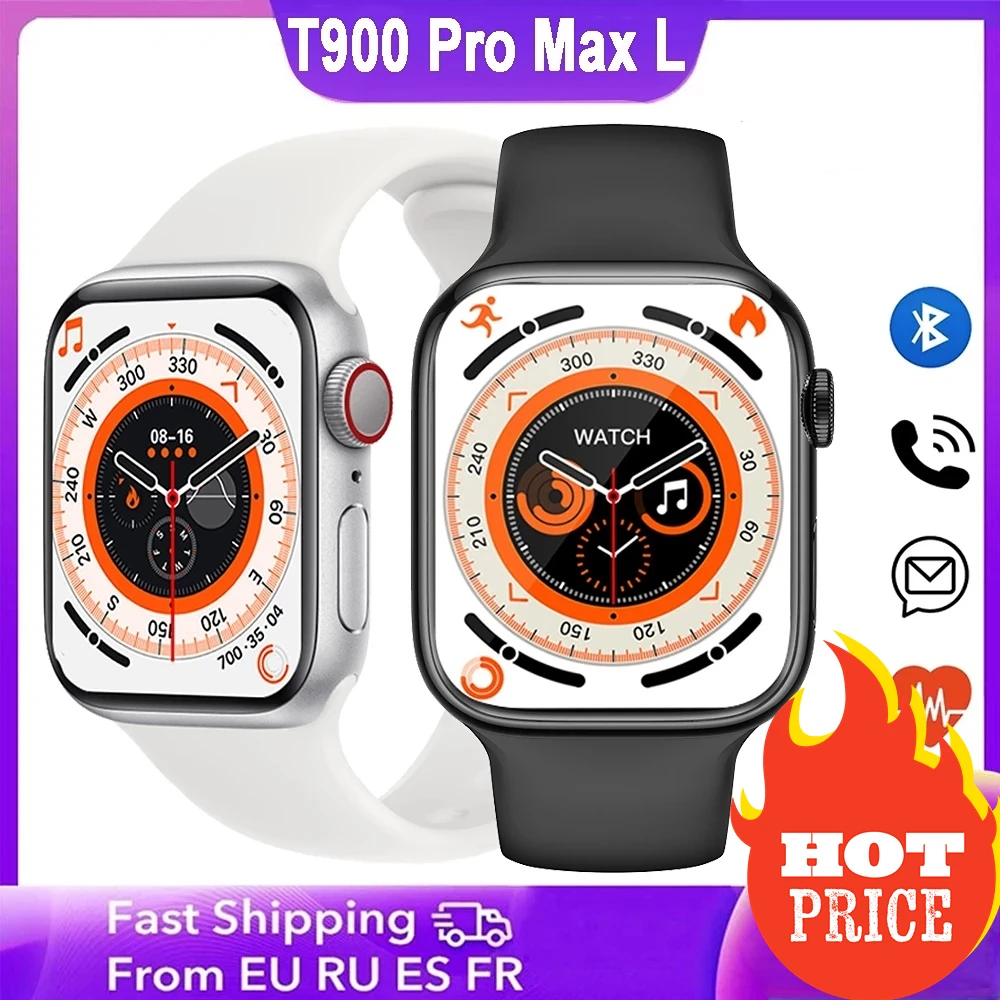 

Оригинальные Смарт-часы IWO 15 T900 Pro Max серии 8, Bluetooth-вызов, 49 мм монитор кровяного давления, Смарт-часы для телефонов Apple и Android