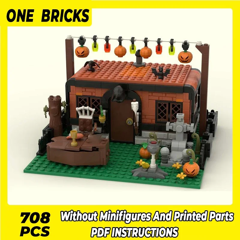 Конструктор Moc модель уличного вида Хэллоуин кемпинг технические кирпичи сборка
