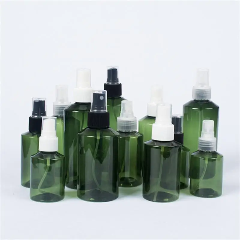 

50ml/100ml/150ml/200ml Green Oblique Shoulder Cosmetic Sub-bottling Spray Refillable Bottle Portable Perfume Fine Mist Bottle