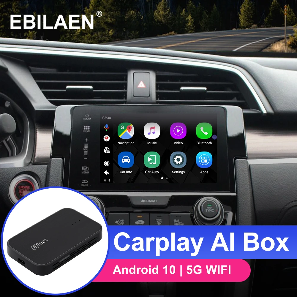 

Carplay Ai Box Android Auto Box For Audi Honda Toyota Merceders Jeep Opel Audi Android 10.0 Navigation Carplay Box 4G 64G WIFI