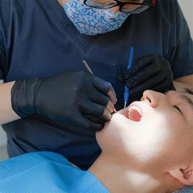 

30Pcs/Box Black Disposable Latex Gloves Oil-Proof Nitrile Gloves for Work Kitchen Household Washing Dishes Garden Cleaning