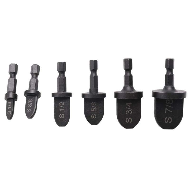 

Retail 6 Pcs Hex Handle Air Conditioner HVAC Tools Multifunction Manual Bearing Steel Swaging Tool Drill Bit Set