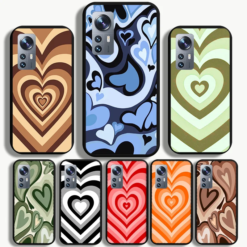 

For Xiaomi 12 Pro 11 Lite Case Mi9T 10T 11i 11X Cute Love Heart Phone Case For Xiaomi Poco X3 M2 M3 M4 F3 Cover Soft Silicone