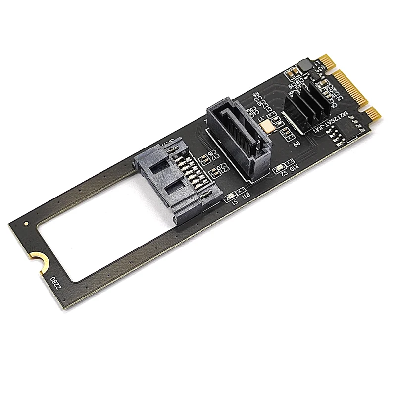 Переходная карта NVME в двойной контроллер SATA M.2 SATA3.0 6G Конвертер жесткого диска Key-M
