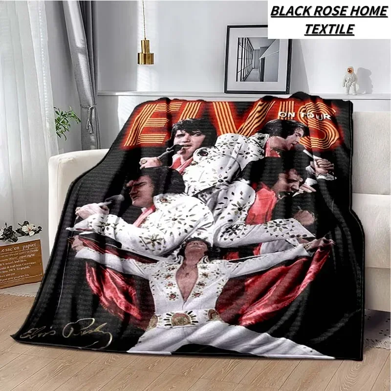 Модное искусство Ретро 3D HD принт E-Elvis-Presley Одеяло Семейная спальня Плюшевое
