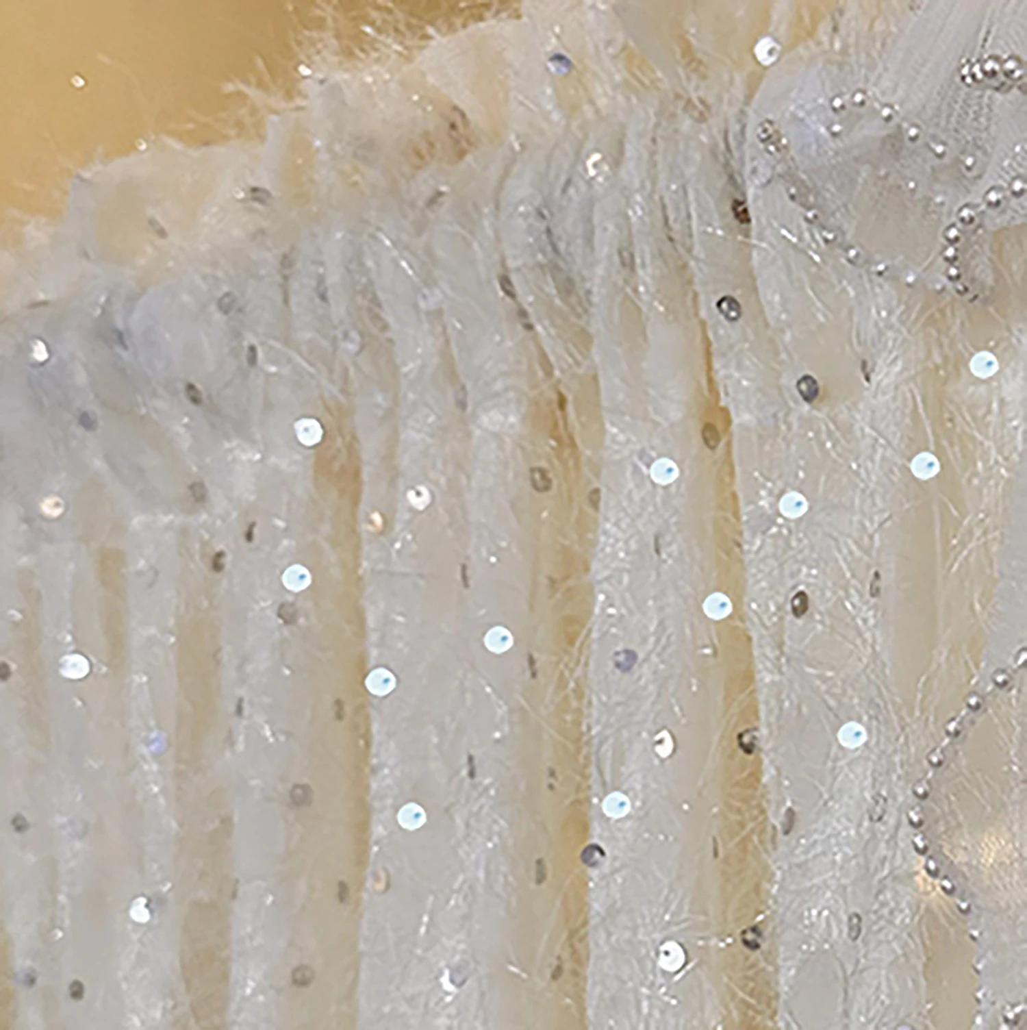 1PC Romantyczna błyszcząca przezroczysta zasłona do sypialni księżniczki luksusowa z woalu ślubna dekoracja domu # E