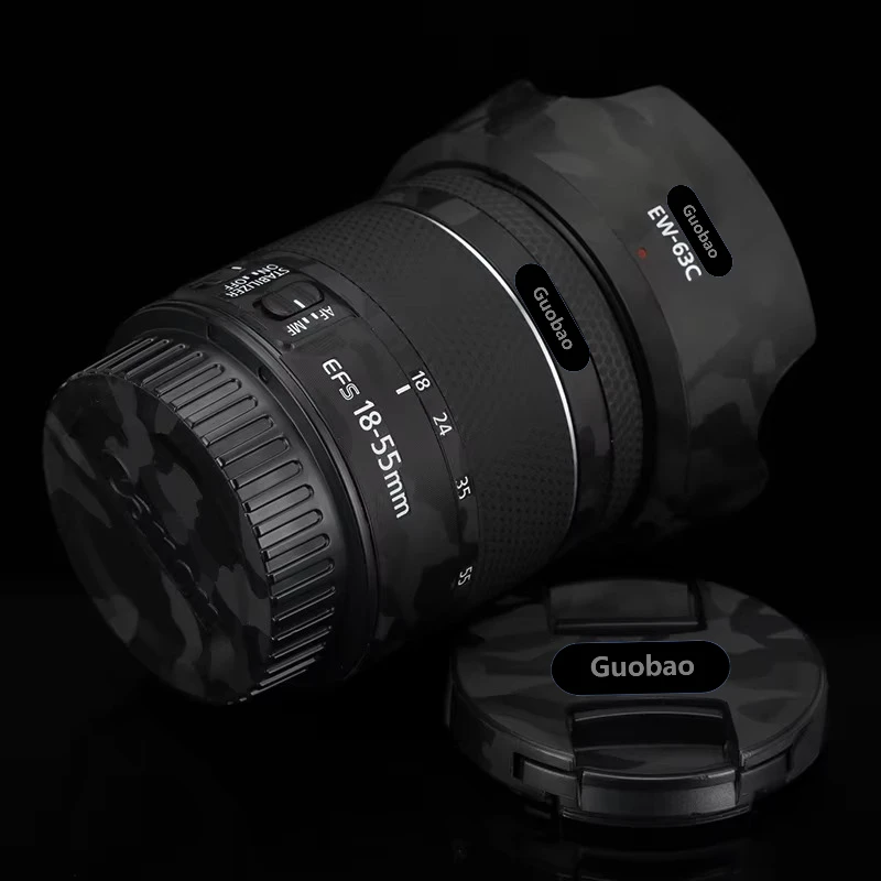 Для Canon EF-S18-55 мм F4-5,6 IS STM наклейка на корпус объектива защитная наклейка на кожу виниловая пленка защитное покрытие от царапин (art.: 3920cd02ccddd) - 3920cd02ccddd