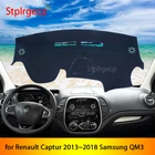 Противоскользящий коврик для Renault Captur 2013  2018 Samsung QM3, накладка на приборную панель, Солнцезащитный коврик, автомобильные аксессуары 2017 2016 2015 2014