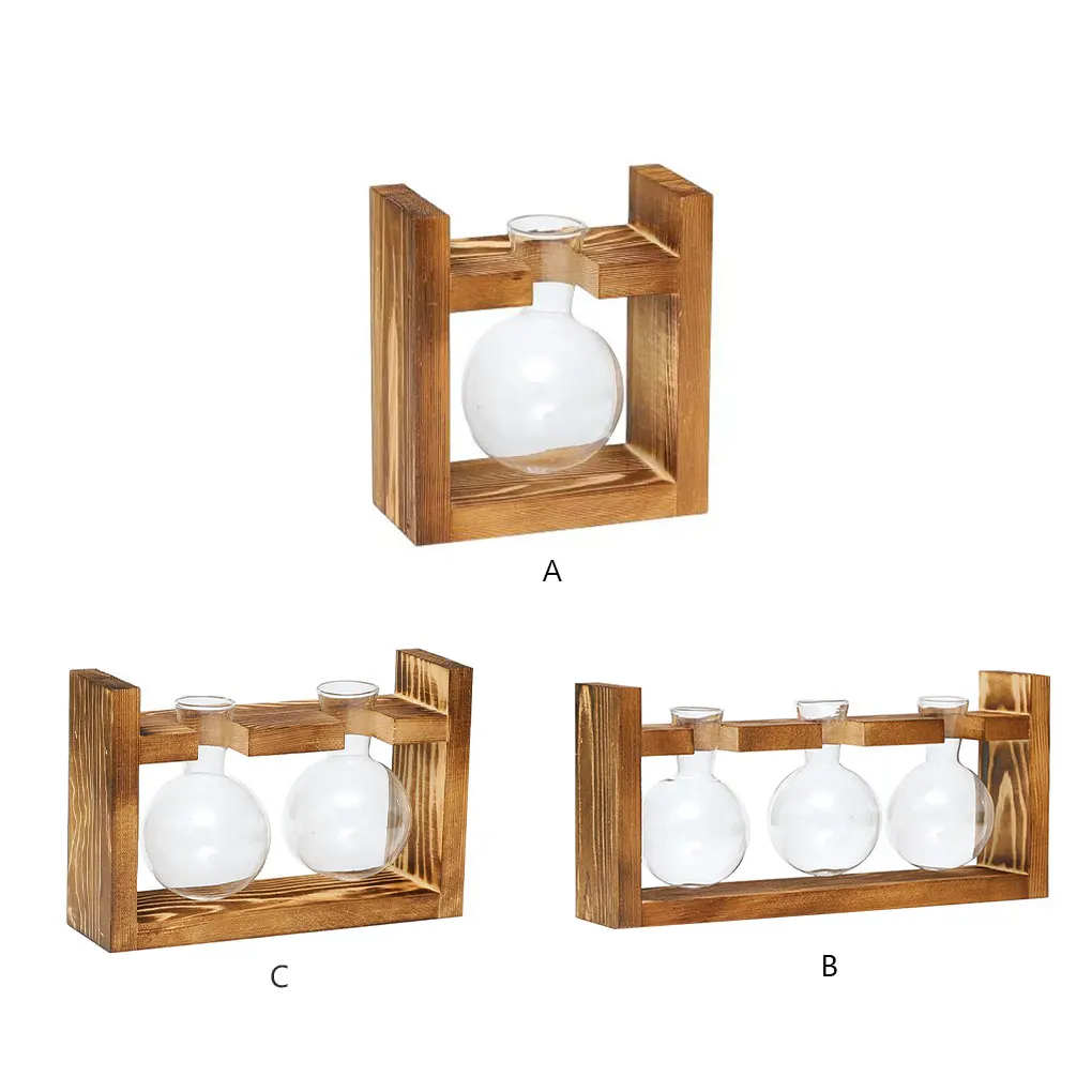 

Деревянная рамка для гидропонных растений, Террариум, ваза, цветочный горшок, прозрачный контейнер для рукоделия, настольные офисные подарки, украшения