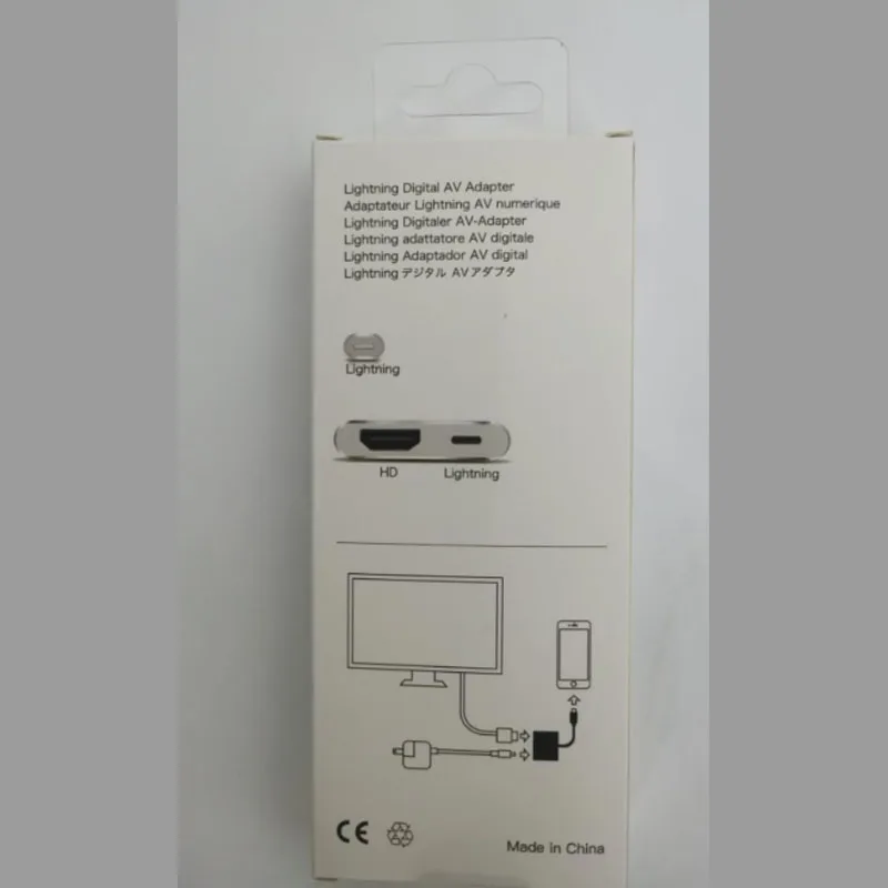 Фото Для IPhone Lightning-HDMI интерфейс IPad подключен к ТВ-проектору зеркальный экран без бренда быстрая доставка №3