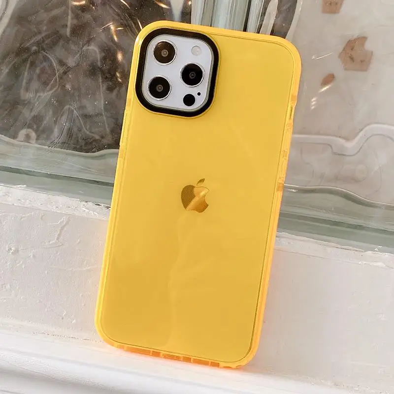 Неоновый флуоресцентный цветной чехол для телефона iPhone 14 Pro Max 11 12 13 XR X XS 7 8 Plus