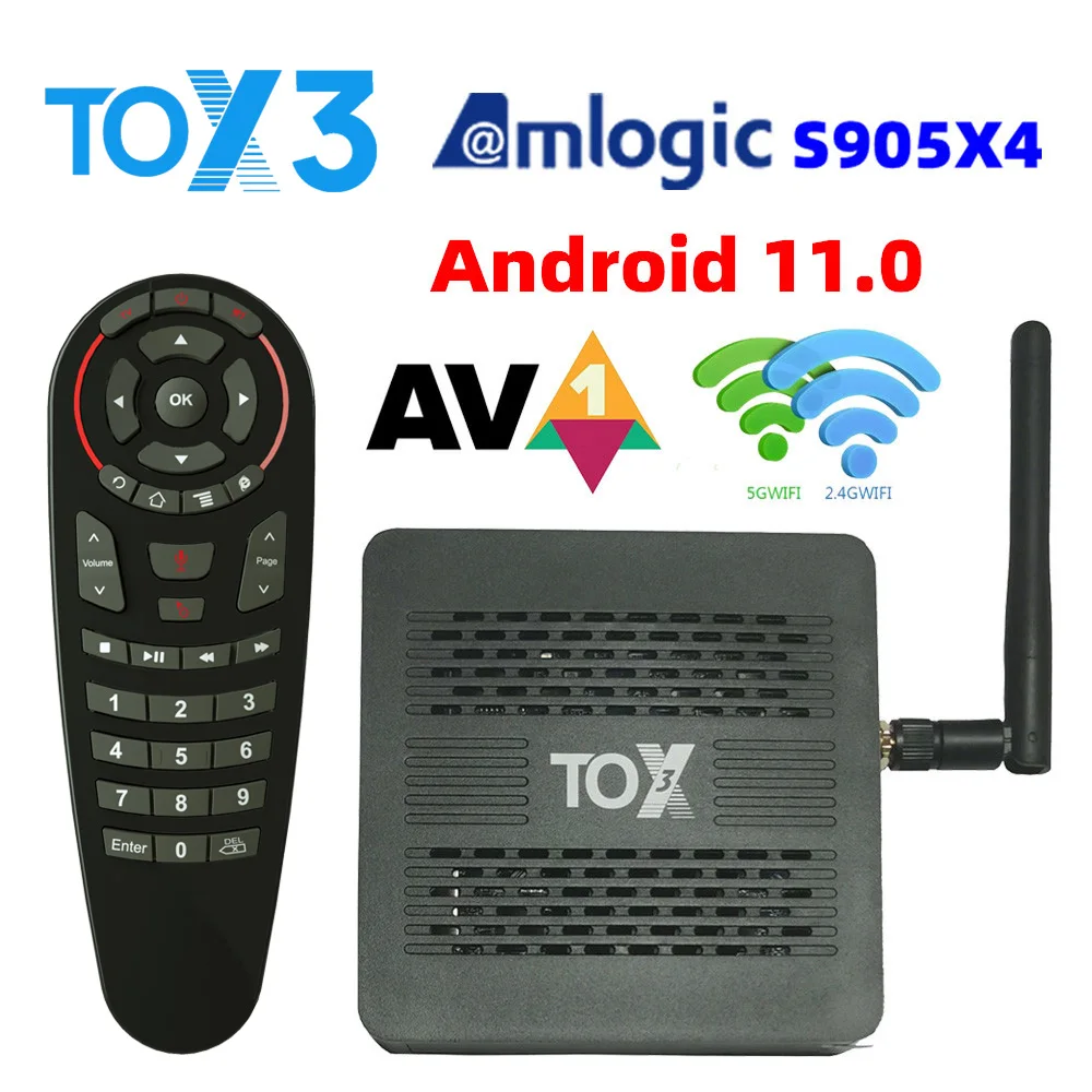 2022 TOX3 интеллектуальная телевизионная коробка Android 11 4GB 32GB Amlogic S905X4 - Цена: 4849.17