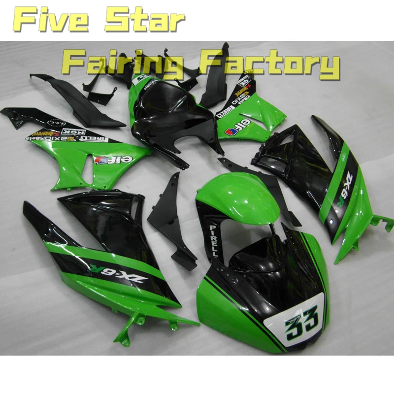 

Motorcycle Fairing Kit For Kawasaki Ninja ZX6R 636 2009 2010 2011 2012 ZX 6R Injection Mold Bodywork Black Green Track Version