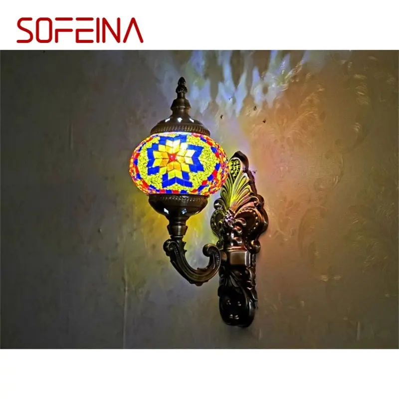 

SOFEINA Aethnic Style Wall Lamps Retro Nostalgic Romantic Creative Indoor Decorative For Corridor Bedroom