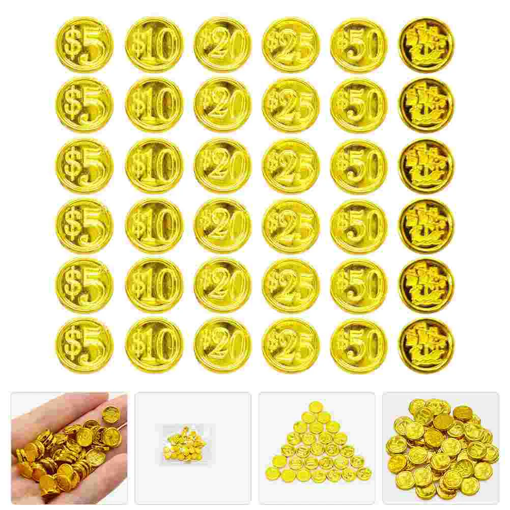 

48Pcs Interesting Pirate Element Coins Gathering Gaming Props Household Coin Toys