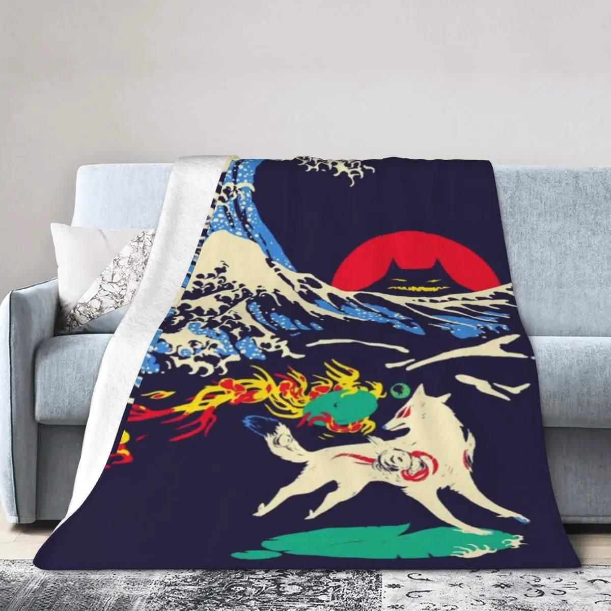 The Great Wave Off Oni Island Ультрамягкое одеяло из микрофлиса