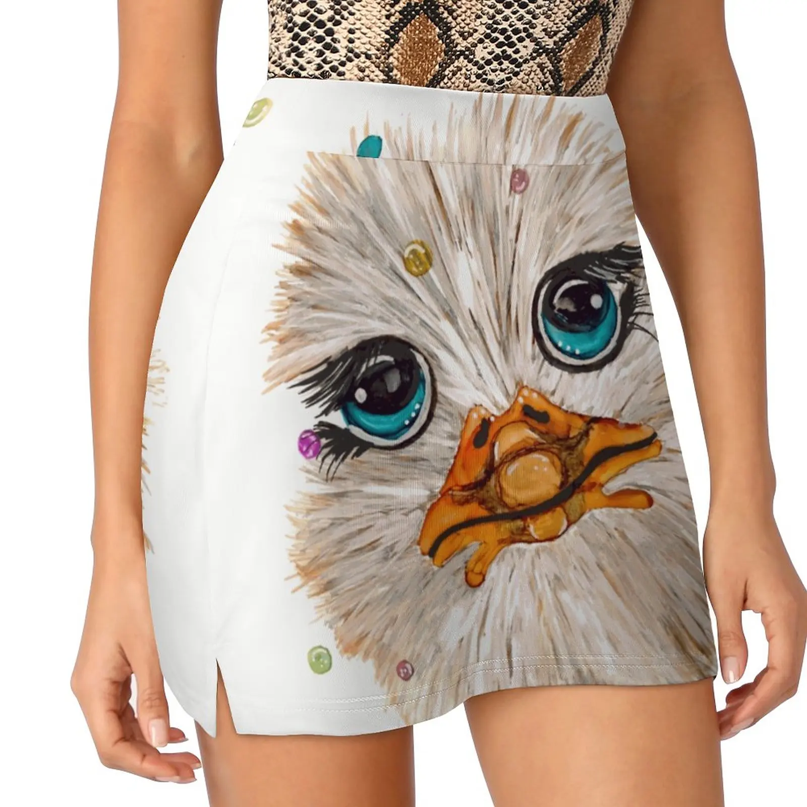 Юбки Эдгар женская мода 2022 брючная юбка мини-юбки офисная короткая страусиная