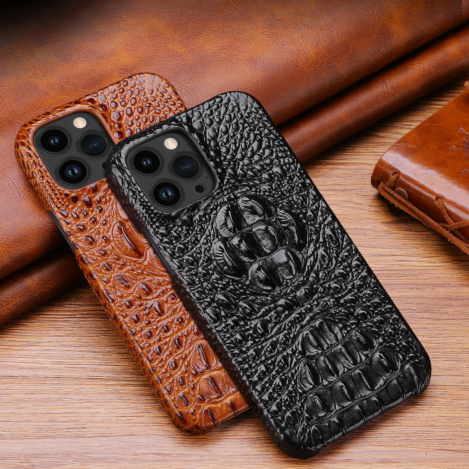 

Luxury 3D Texture Genuine Leather Case for iPhone 15 Pro Max 6s 7G 8G XR XS Max 11 Pro 12 13 Mini 14 Plus Shockproof Matte Cover