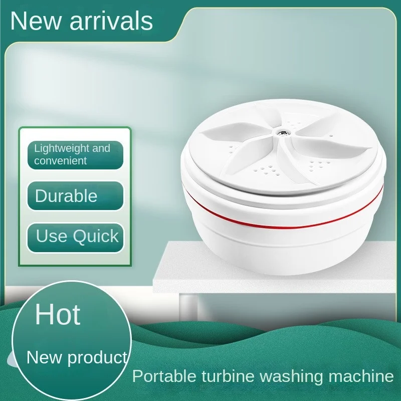 

USB Ultrasonic Folding Washing Machine Socks Underwear Mini Turbine Washing Machine Dormitory Portable Lazy Washing Machine