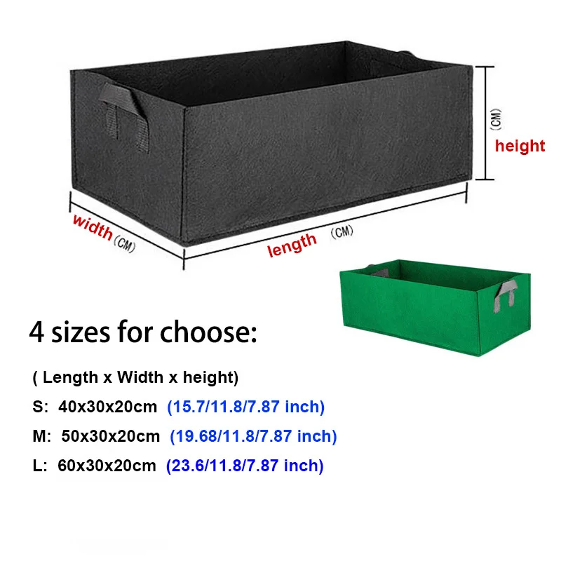 Мешок для выращивания овощей 3 размера квадратный дышащий сада цветов